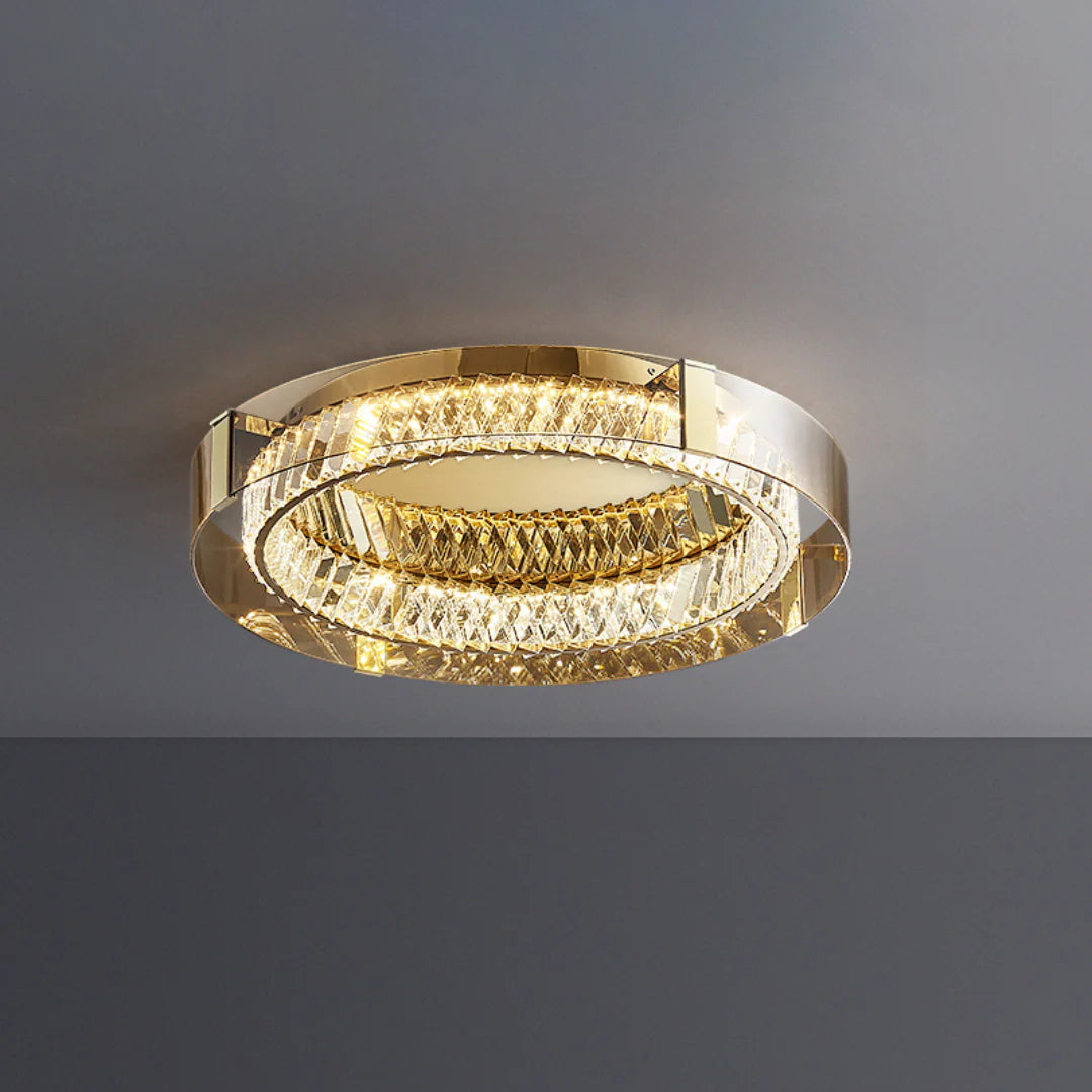 Plafonnier Glass Crystal Ceiling Light