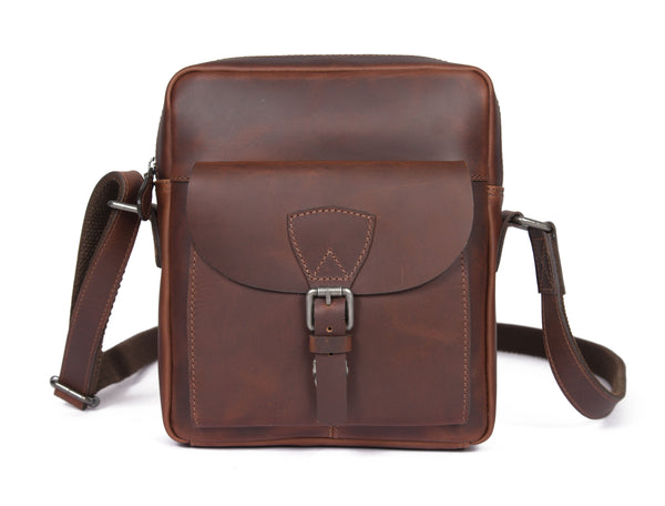 Voyager Leather Messenger Bag