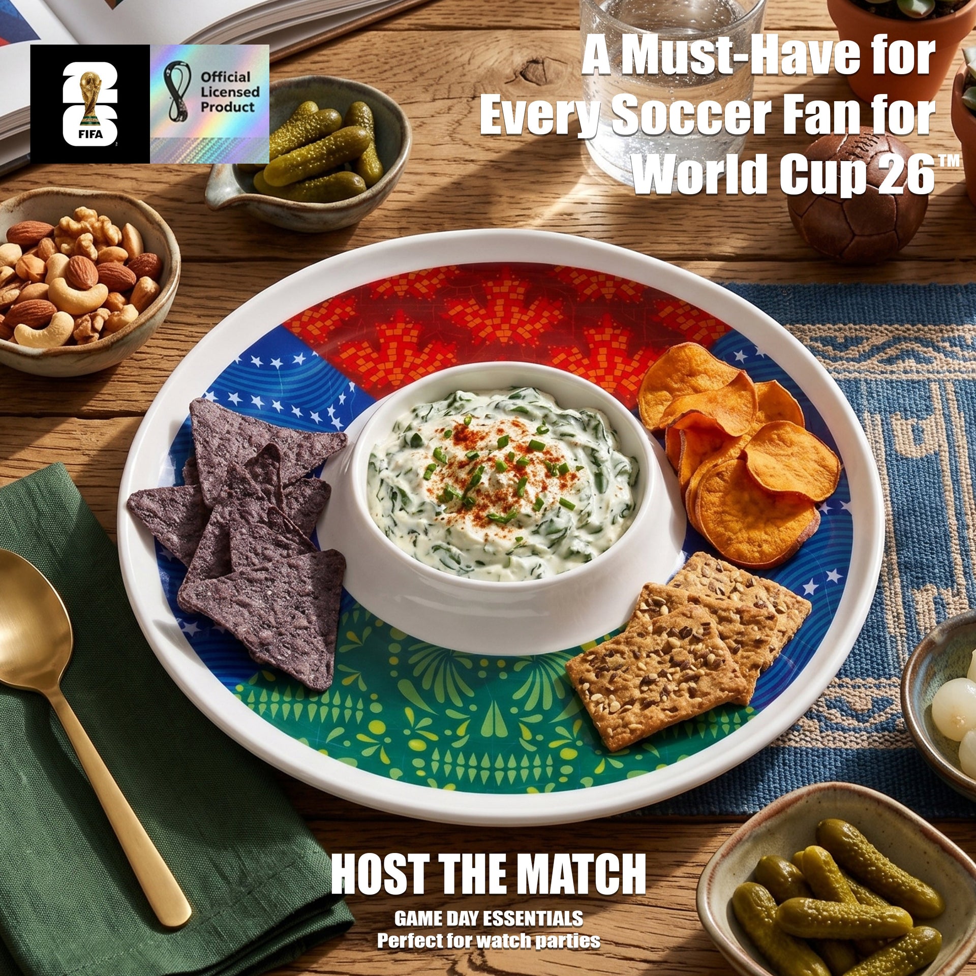 FIFA 26 Can Mex Us Melamine Chip & Dip 13