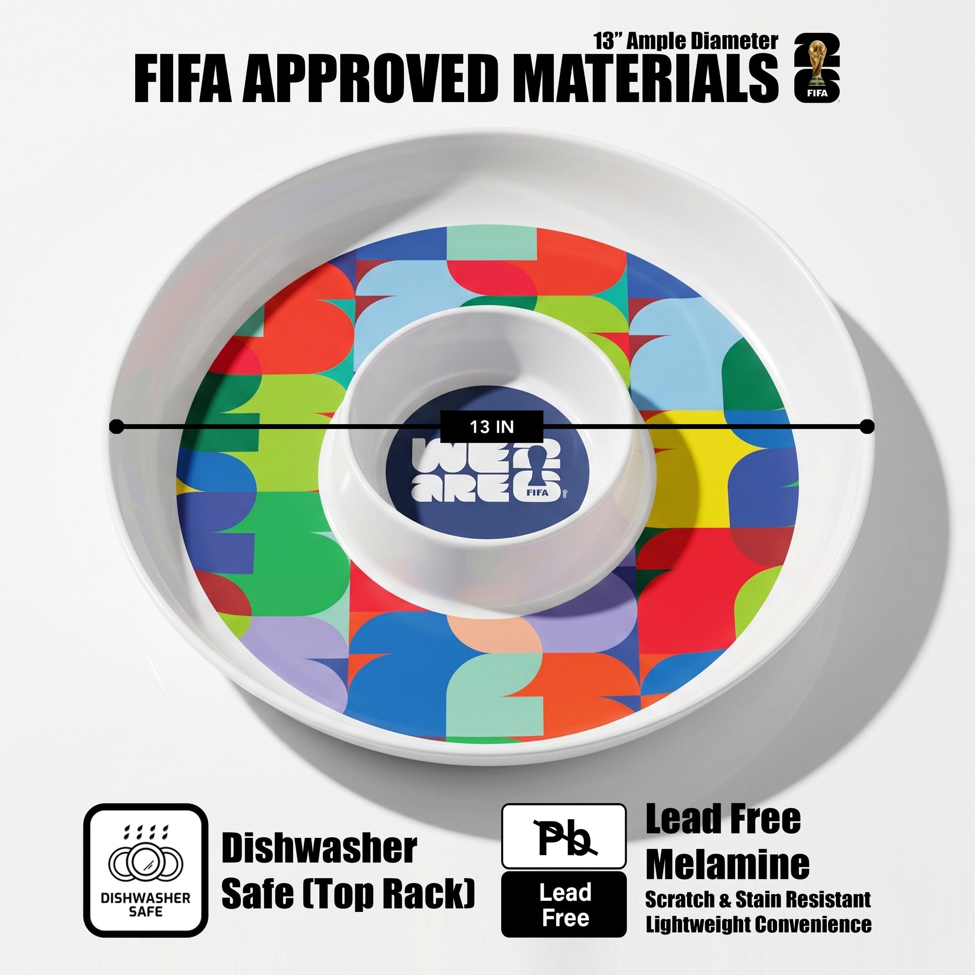FIFA 26 Can Mex Us Melamine Chip & Dip 13