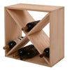 24 Bottle Solid Wood Stackable Modular Wine Rack