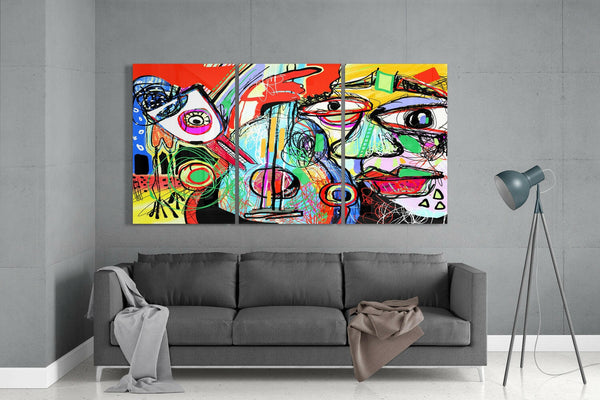 Abstract Cello Mega Glass Wall Art