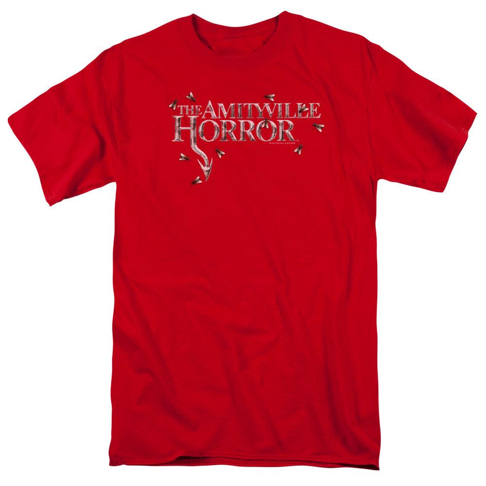 Amityville Horror Flies Mens T Shirt Red Officially Licensed