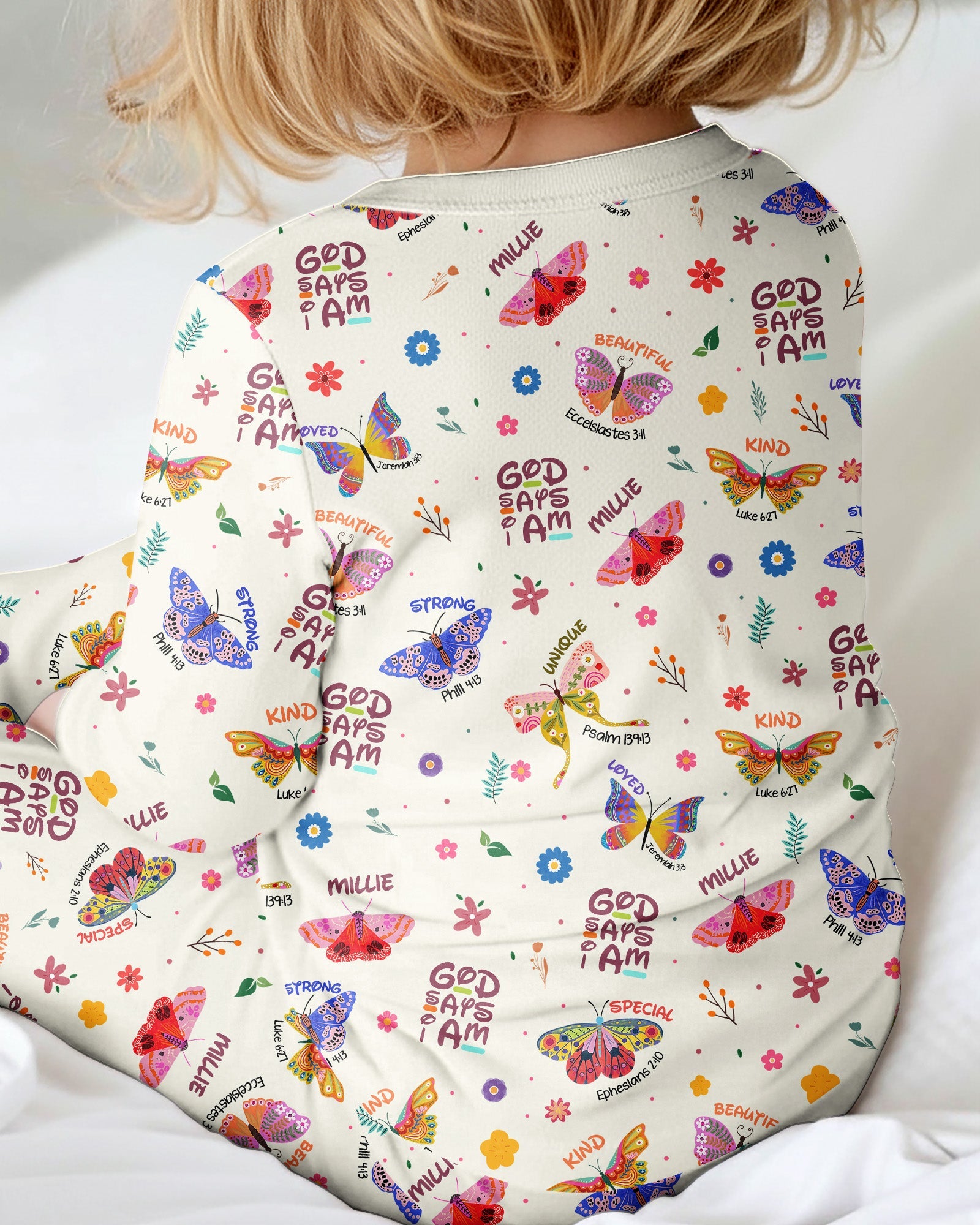 Custom Name God says I am Butterfly Bamboo Convertible Zippy