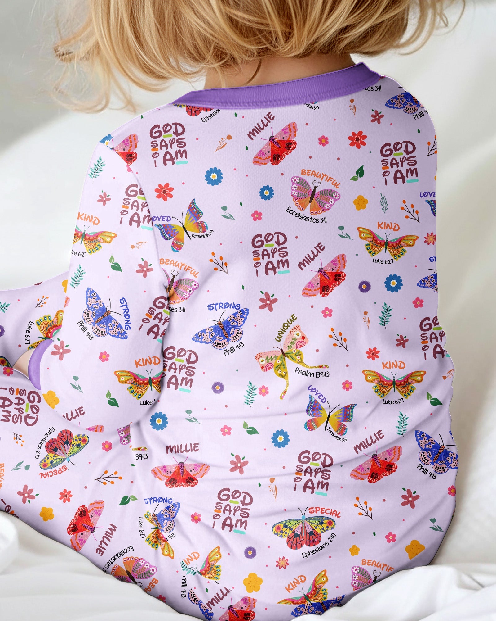 Custom Name God says I am Butterfly Bamboo Convertible Zippy