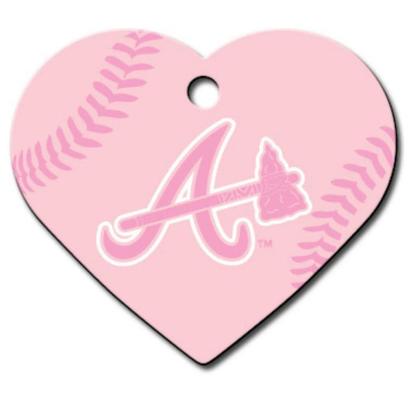 Atlanta Braves MLB Pet ID Tag - Large Heart - Gifts for You 'n Me