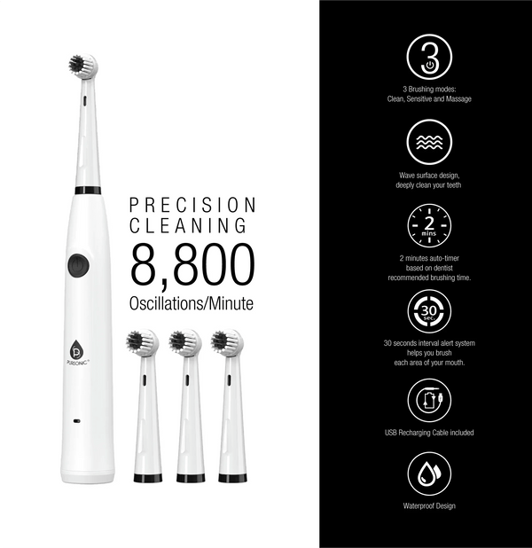 Mario Lopez USB Rechargeable Electric Toothbrush - Gifts for You 'n Me