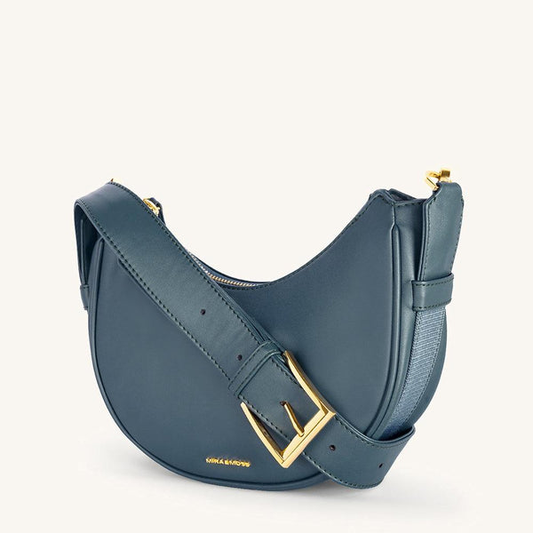 Mira & Moss Sabine Crescent Crossbody Bag - Pine Teal