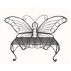 Modern Outdoor Butterfly Garden Bench in Black Metal Finish
