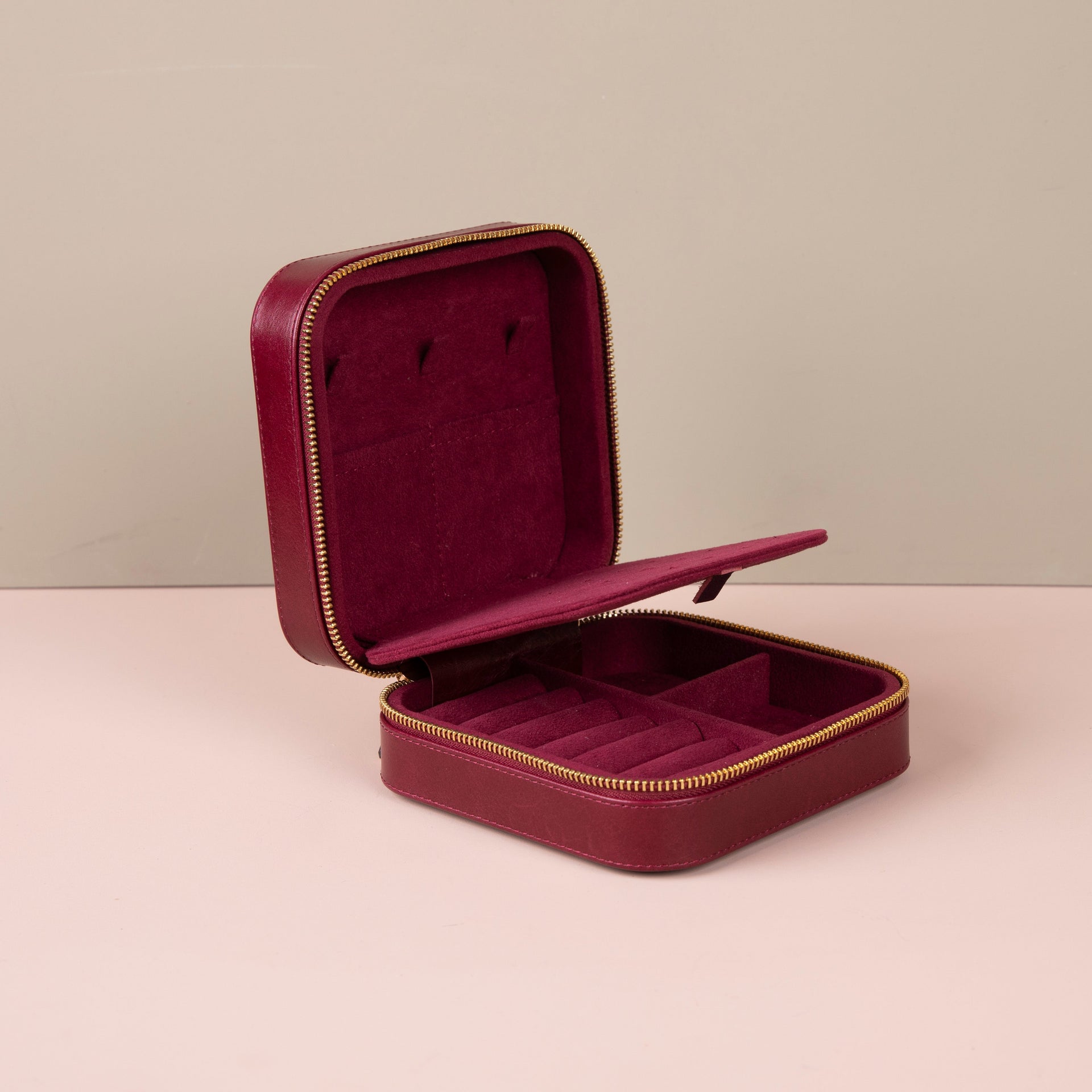 Luxury Travel Jewelry Box – Red - Palermo