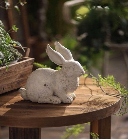Rustic White Bunny Figurine VagabondVintage