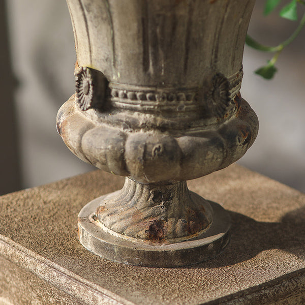 Vintage Style Fluted Pedestal Urn VagabondVintage