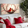 3D Cardinals Wall Art II - 20x10 inch Medium Premium Gallery Wrapped