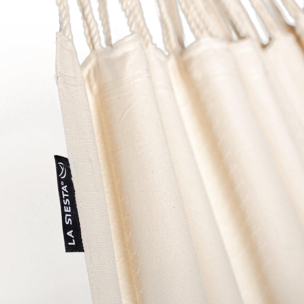 Nautico Cool Grey Organic Latte - Organic Cotton Kingsize Hammock with Powder Coated Steel Stand