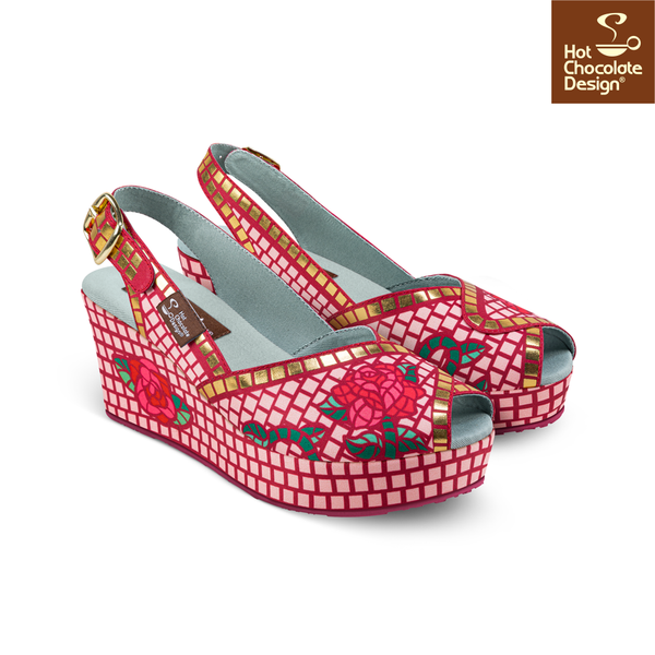 Chocolaticas® MOSAIC GARDEN Women's Wedge Sandal