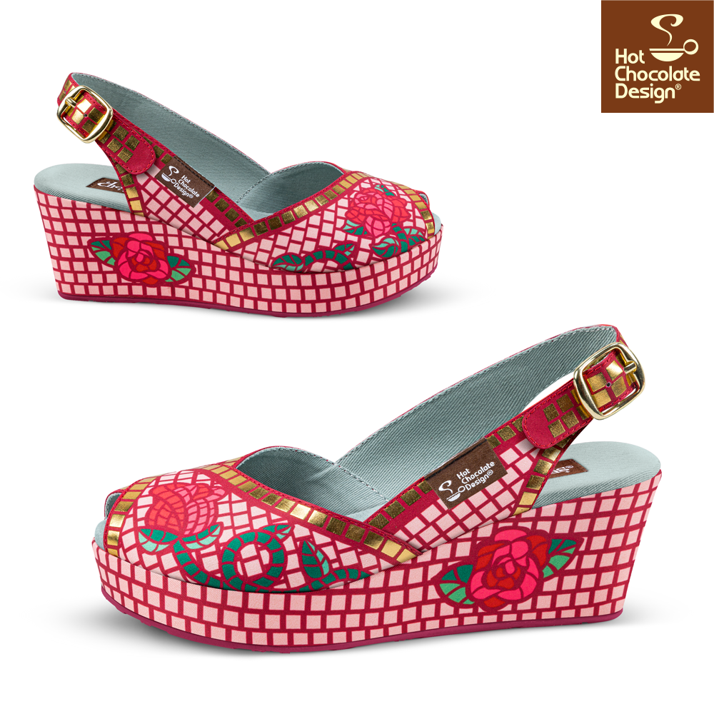 Chocolaticas® MOSAIC GARDEN Women's Wedge Sandal