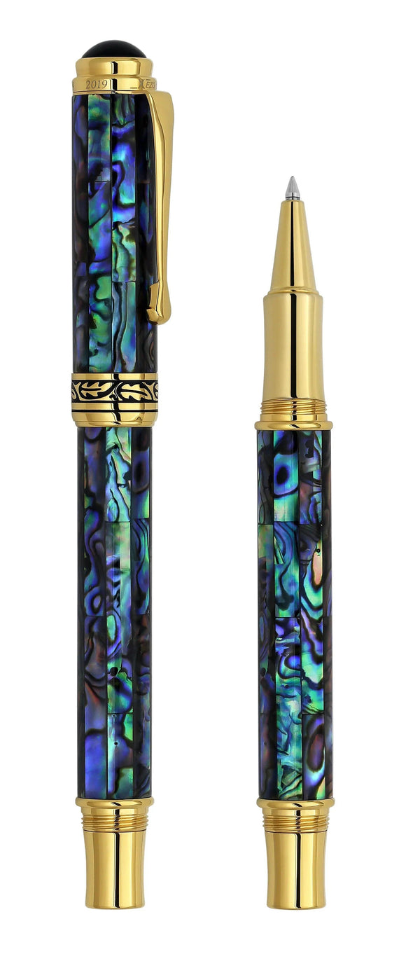 Maestro® Paua Abalone Sea Shell Rollerball Pen - 18K Gold Plated - Gifts for You 'n Me