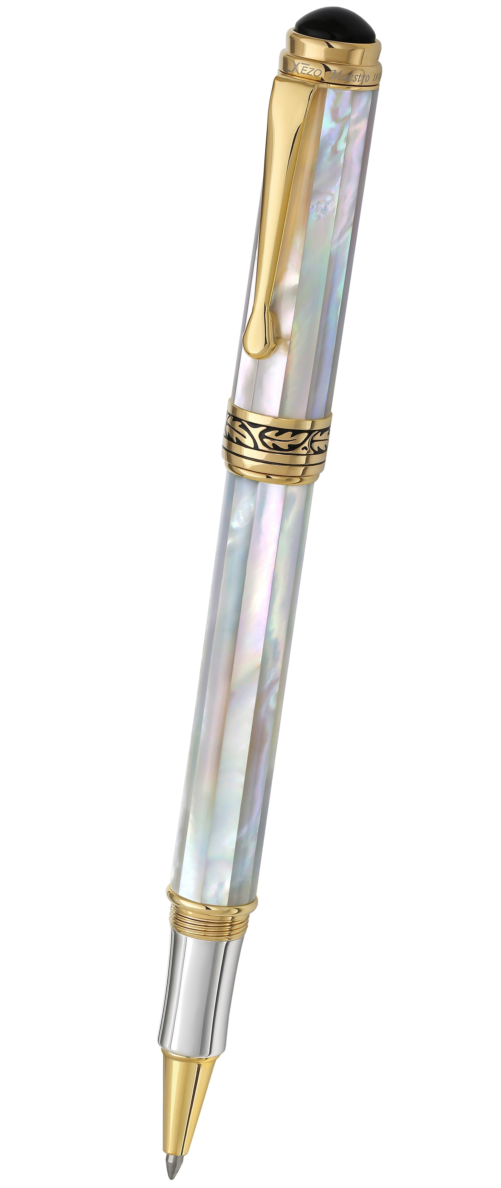 Maestro® 18K Gold Plated Rollerball Pen - Oceanic White Mother of Pearl