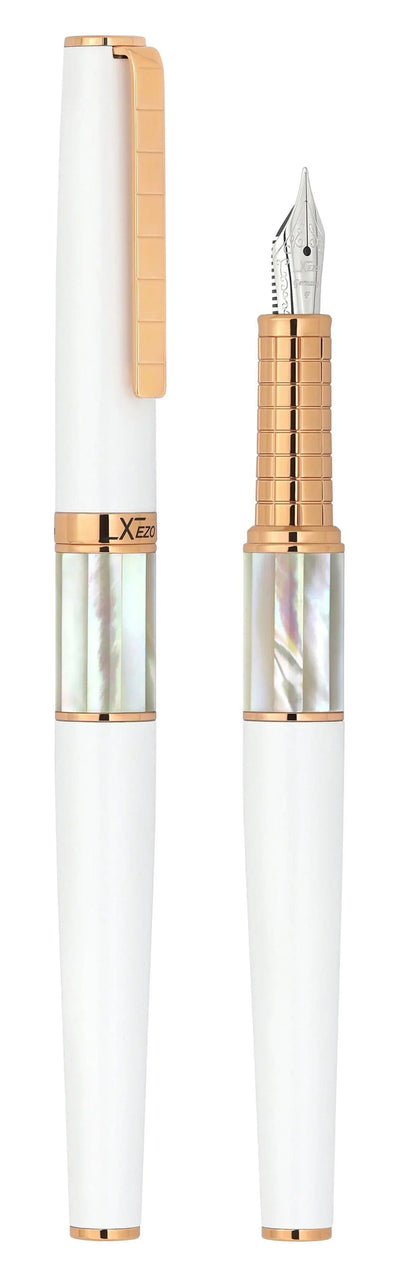 Xezo Speedmaster™ White Mother of Pearl Fine Fountain Pen