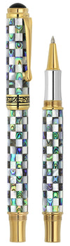 Xezo Maestro® Jubilee Classic of The Ocean Rollerball Pen - Paua Abalone & Oceanic White Mother of Pearl, 18K Gold Plated