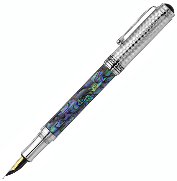 Maestro® Paua Abalone Sea Shell Fountain Pen (Medium Nib) - Chrome Plated - Gifts for You 'n Me