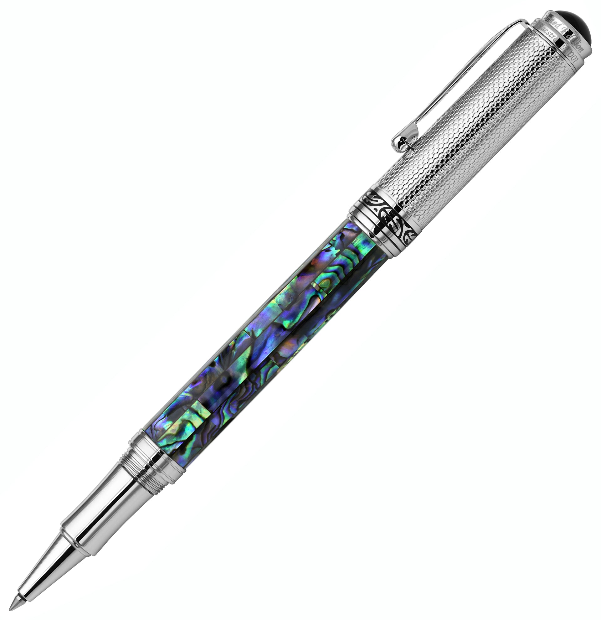 Maestro® Paua Abalone Sea Shell Rollerball Pen - Chrome Plated