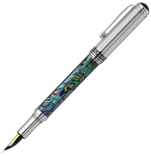 Maestro® Paua Abalone Sea Shell Fountain Pen (Fine Nib) - Chrome Plated - Gifts for You 'n Me