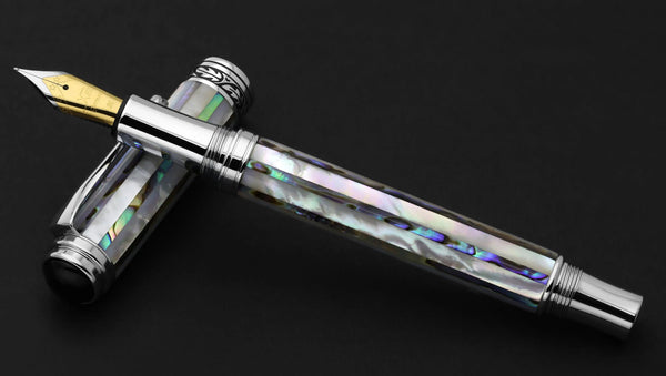 Maestro® Jubilee Mother of Pearl and Abalone Seashell Medium Fountain Pen - Gifts for You 'n Me