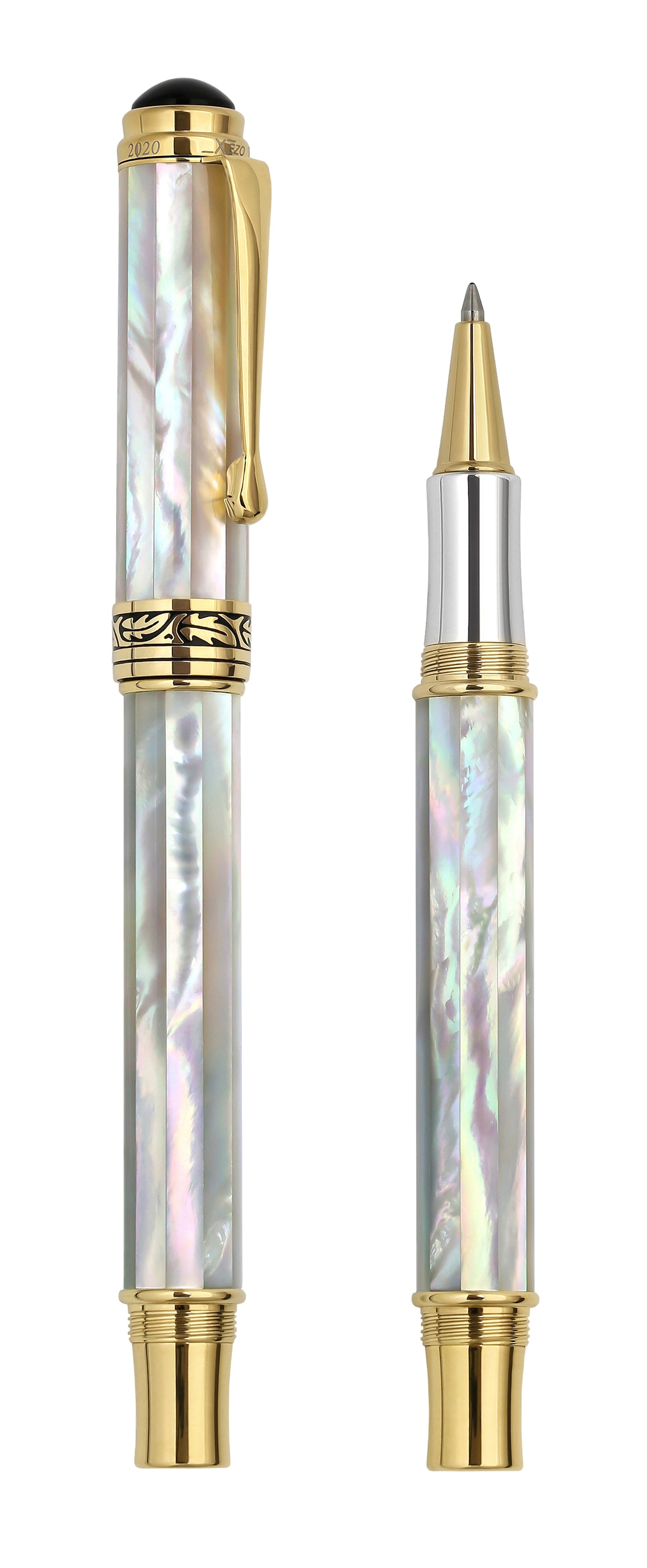 Maestro® 18K Gold Plated Rollerball Pen - Oceanic White Mother of Pearl