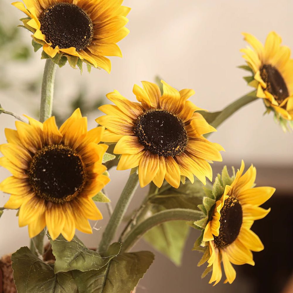 One-Head Artificial Sunflower Stem 19.7