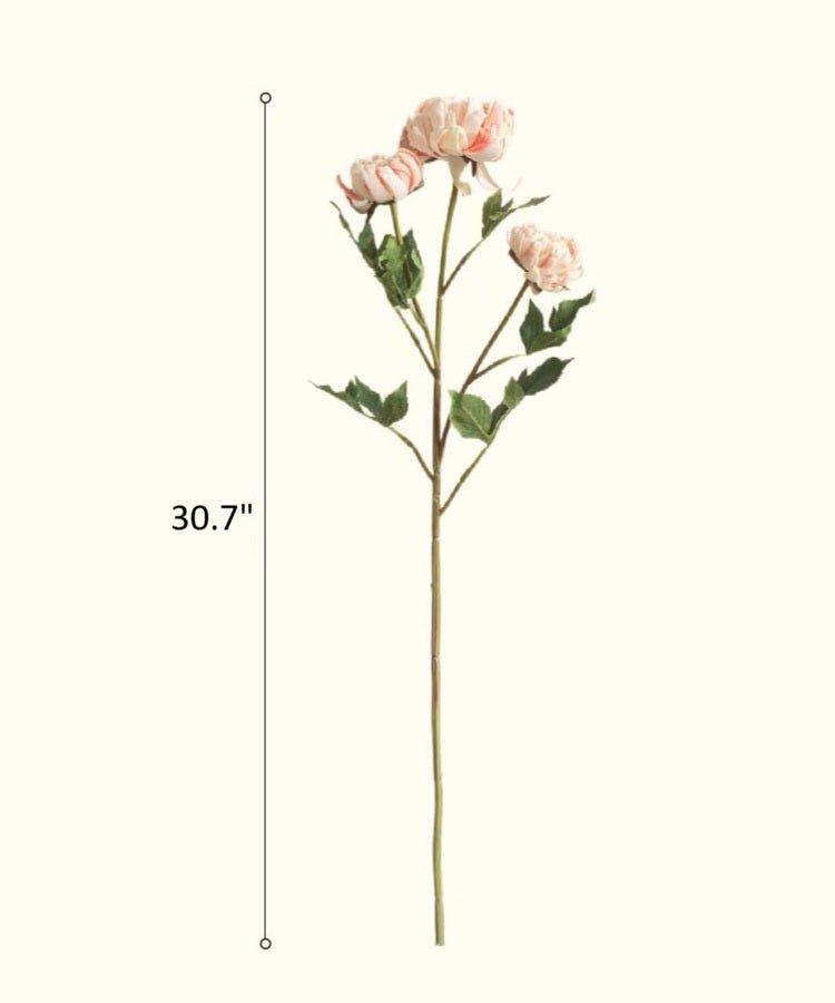 Three-Head Seattle Dahlia Flower Stem 30.7