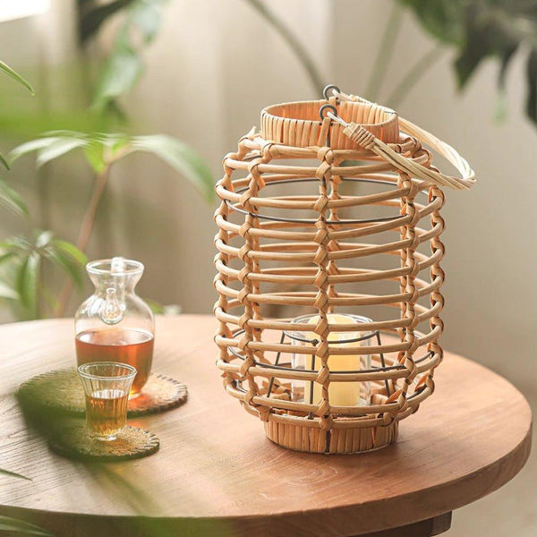 Decorative Bamboo Woven Lantern Holder