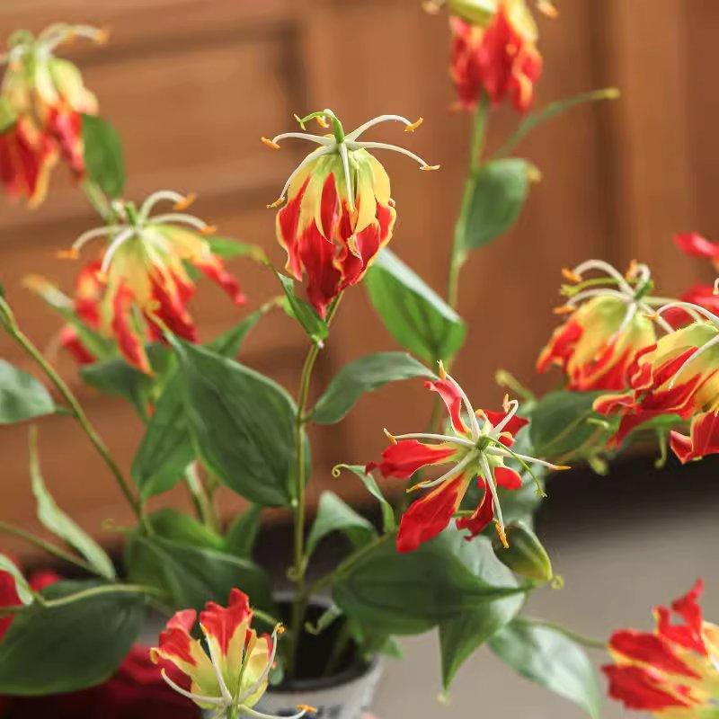 Faux Fire Lily Stem 31.9