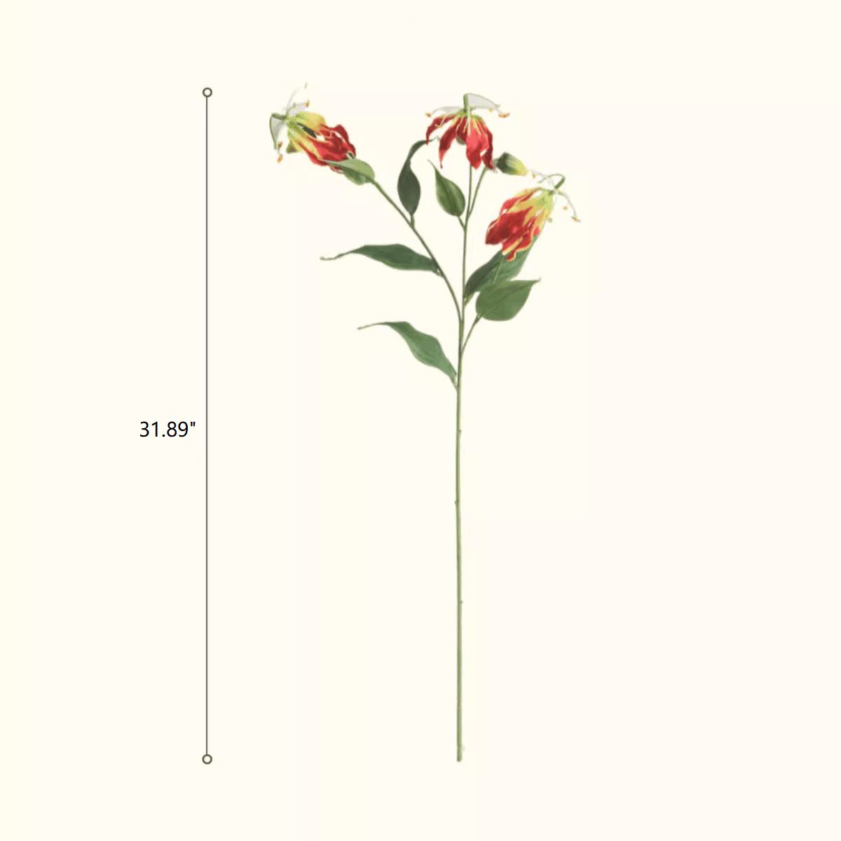 Faux Fire Lily Stem 31.9