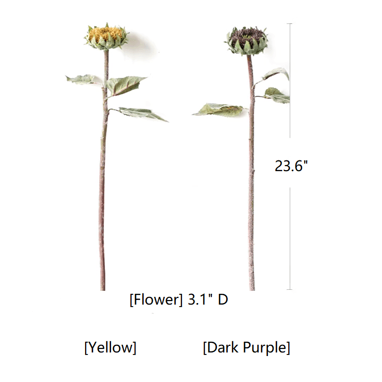 Artificial Small Head Sunflower Stem 23.6