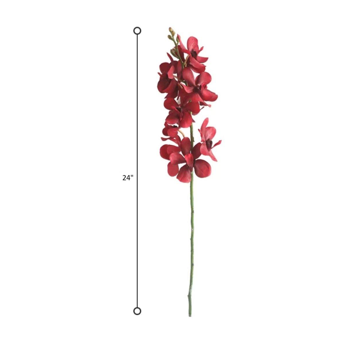 Single Red Orchid Stem 24