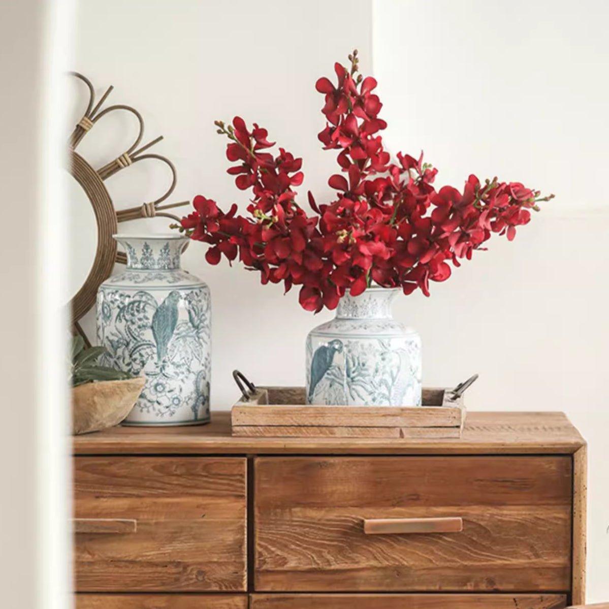 Single Red Orchid Stem 24