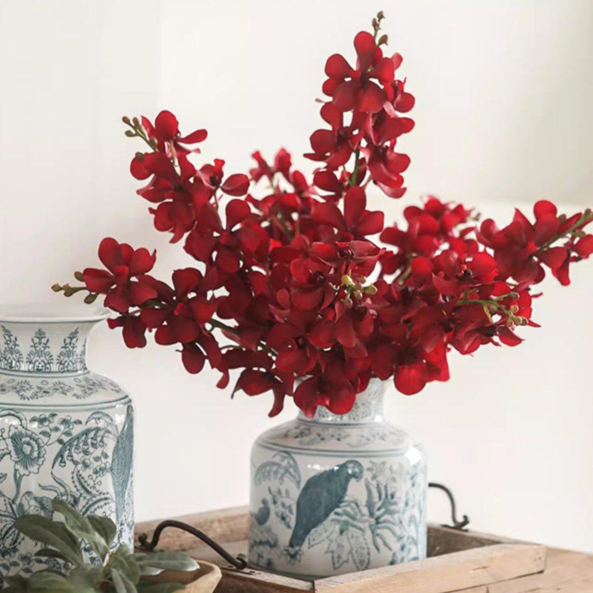 Single Red Orchid Stem 24