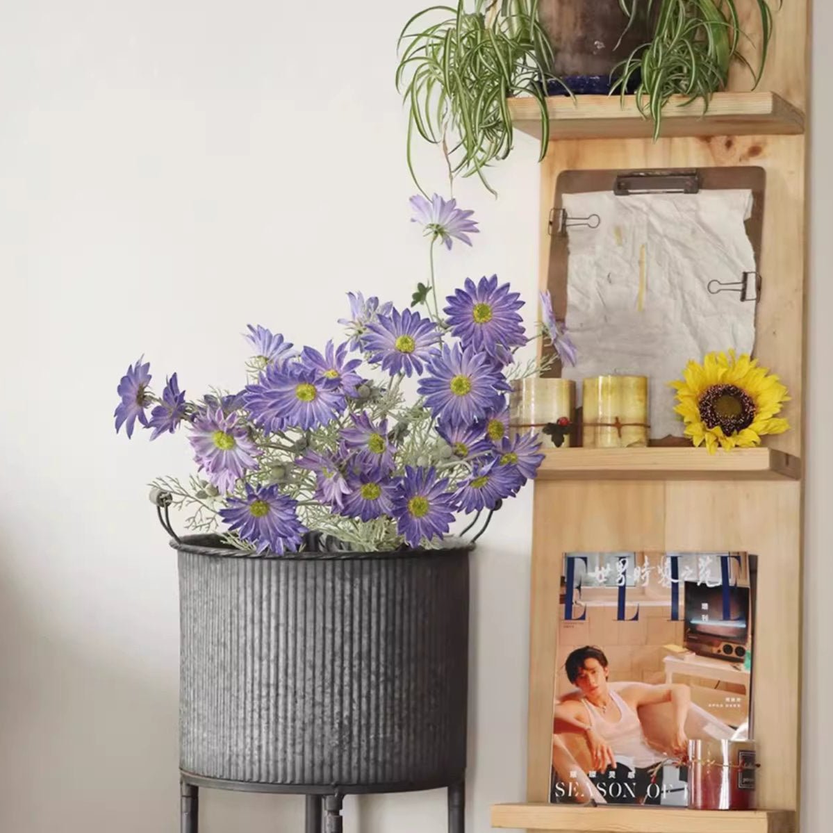 Summer Chrysanthemum Flower Stem in Purple 23.6