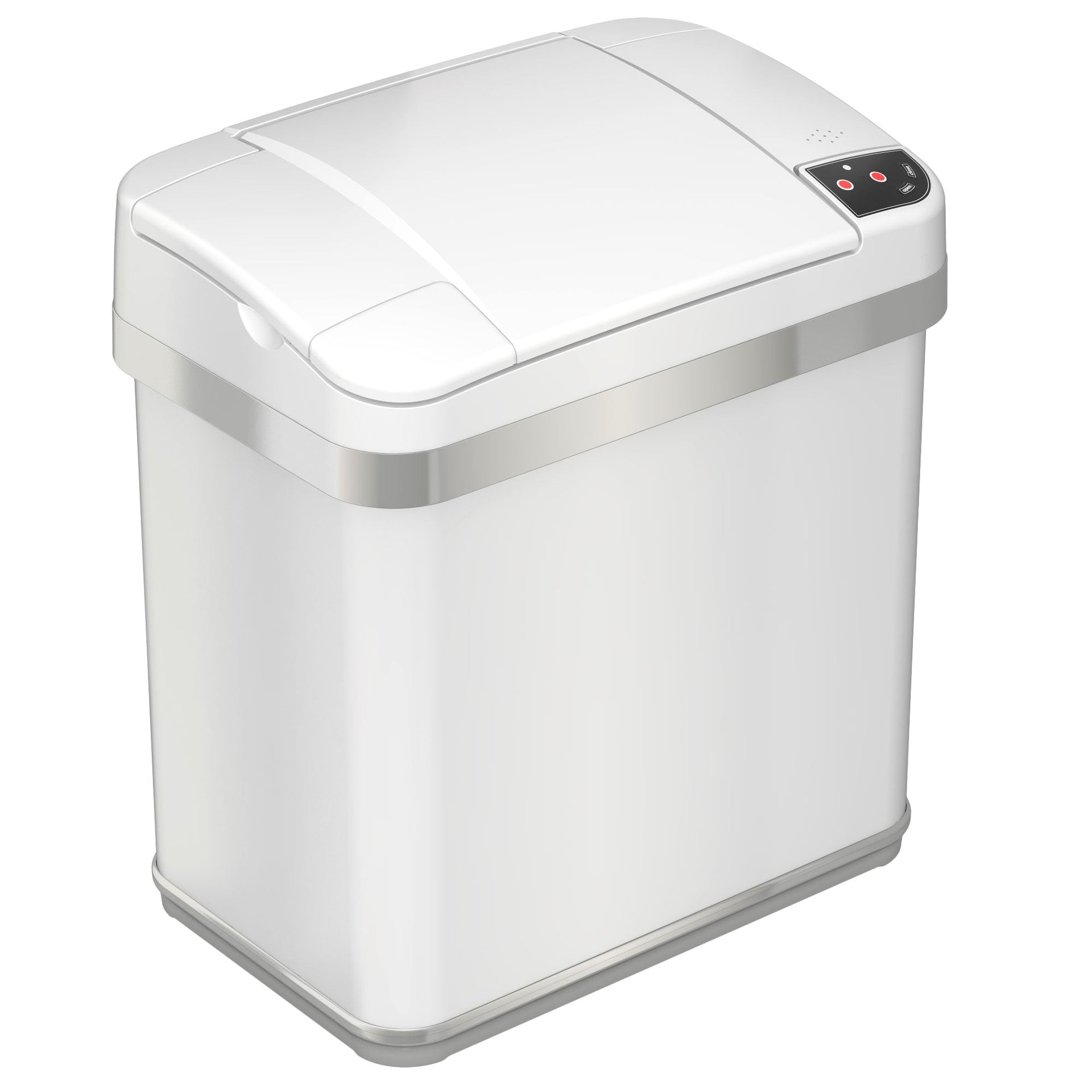 2.5 Gallon / 9.5 Liter White Sensor Bathroom Trash Can