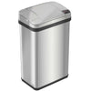 4 Gallon / 15 Liter Self-Contained Electric-Motor Sensor Trash Can with AbsorbX (Silver)