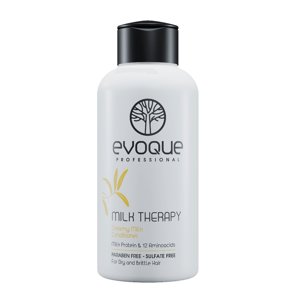Evoque Milk Therapy conditioner bottle on a white background