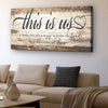 This Is Us Sign - 20x10 inch Medium Premium Gallery Wrapped
