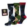 Marvel Guardians of the Galaxy Argyle 3 Sock Pack Gift Set