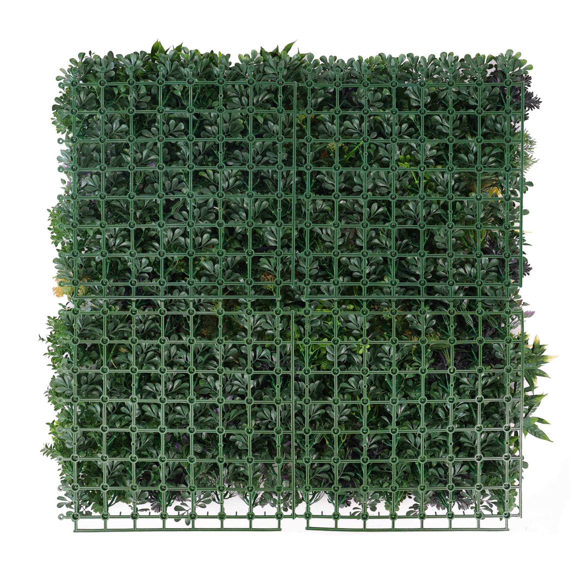 Floral Fusion Artificial Vertical Garden Green Wall Panel 40×40in 11 SQ FT – UV Resistant – Commercial Grade