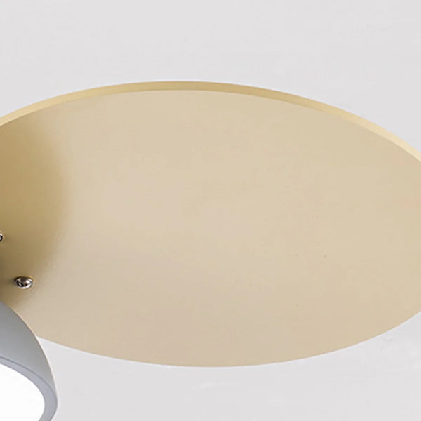 Macaron Colorful Round Ceiling Fan Light