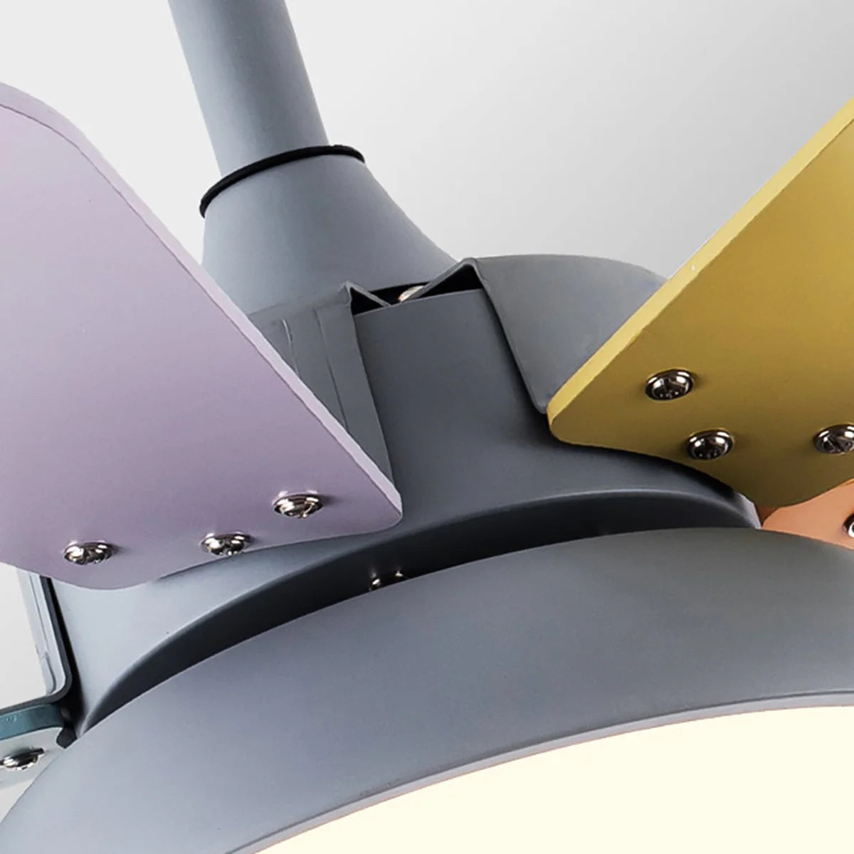 Macaron Colorful Round Ceiling Fan Light