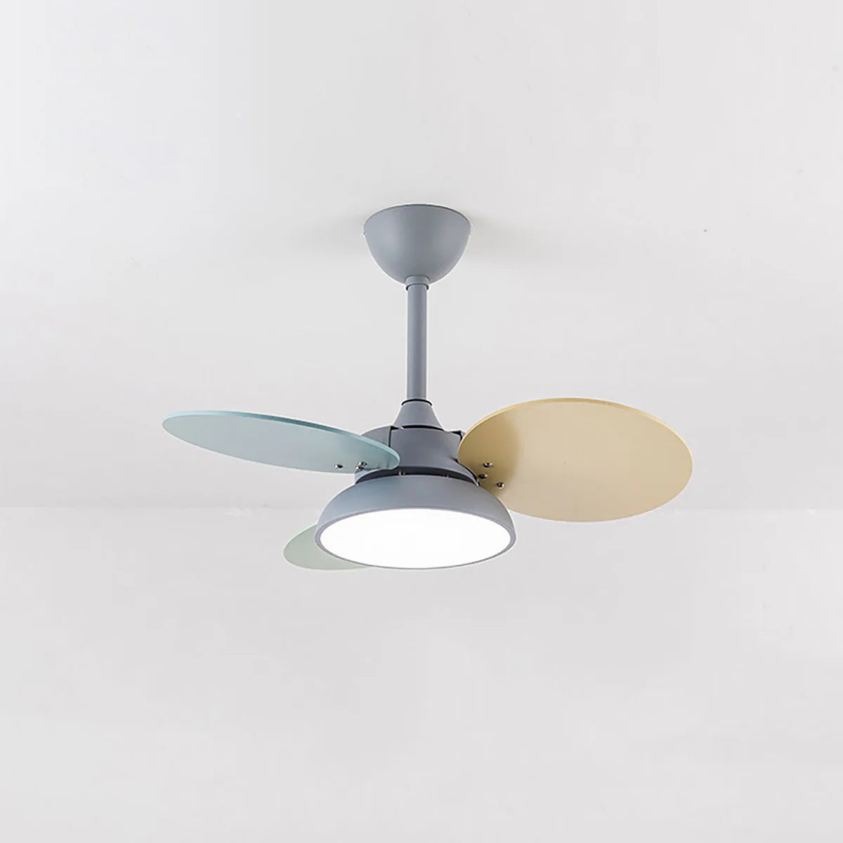 Macaron Colorful Round Ceiling Fan Light