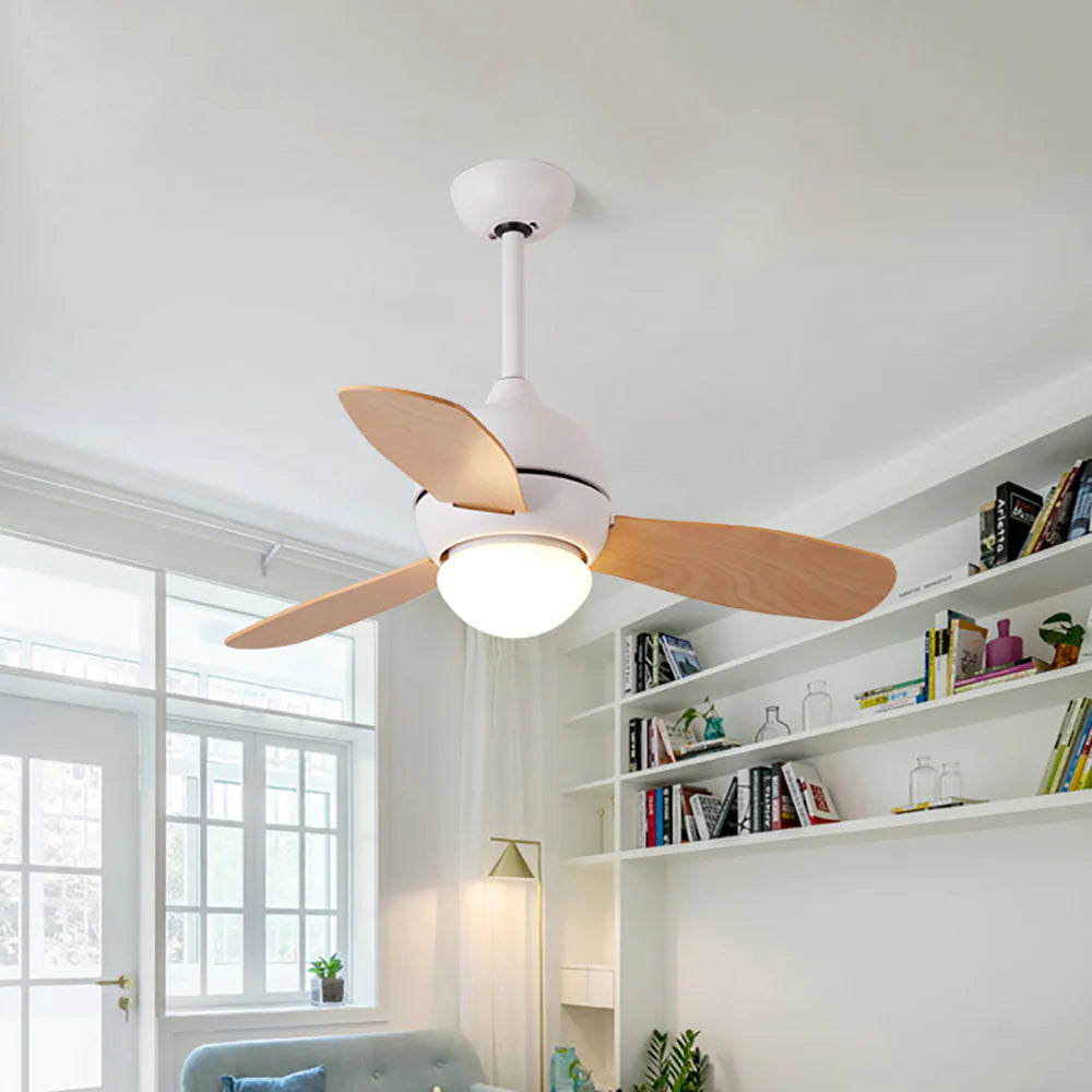 Macaron Wood Art Ceiling Fan Light