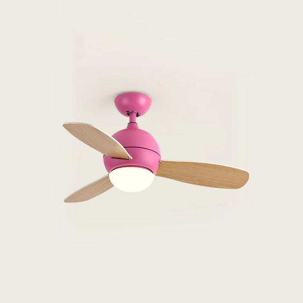 Macaron Wood Art Ceiling Fan Light